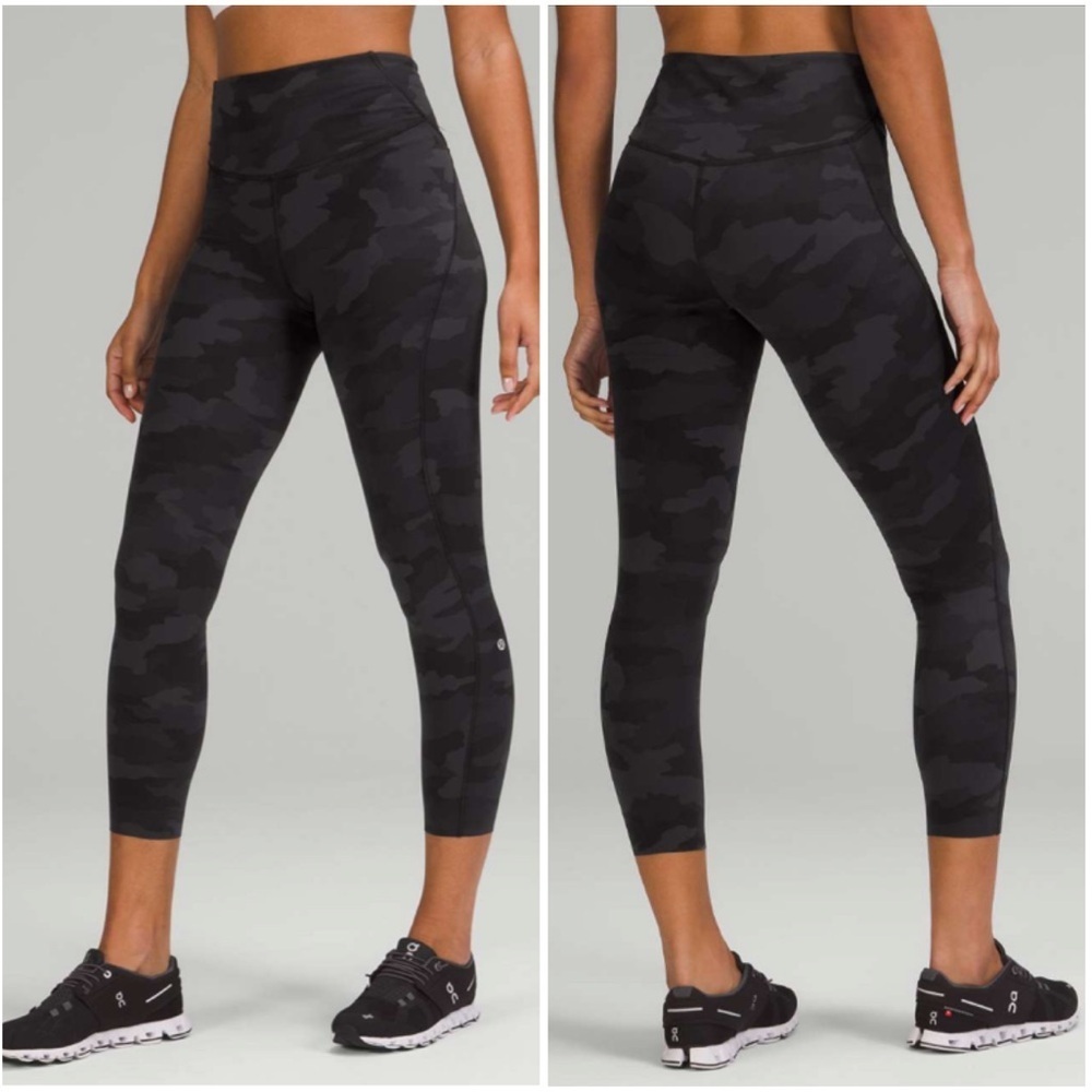Lululemon Base Pace High-Rise Running Tight 25" Camo Size 4 W5DROS